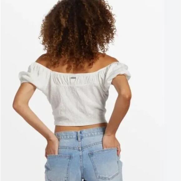 BILLABONG FLIRT ON KNIT OFF THE SHOULD TOP SIZE LARGE - Picture 2 of 4